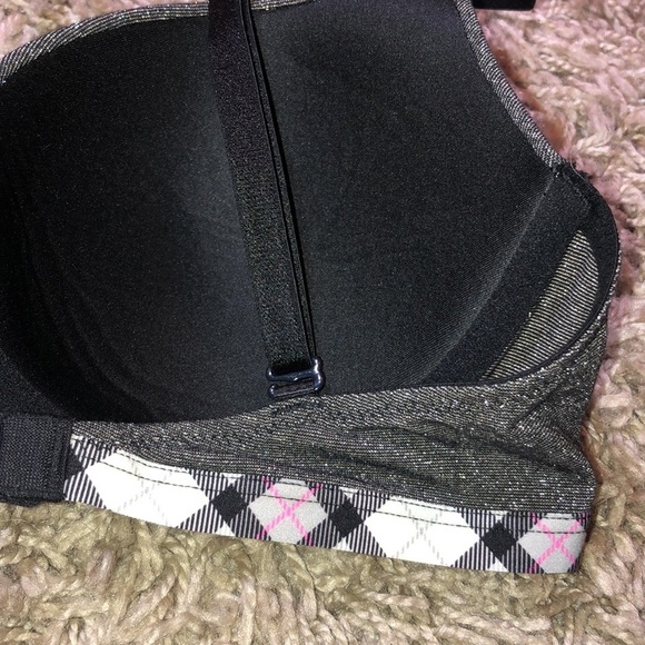 Victoria’s Secret sparkly bra lined denim bra size 34C everyday wear bra gray​​ - Picture 4 of 6